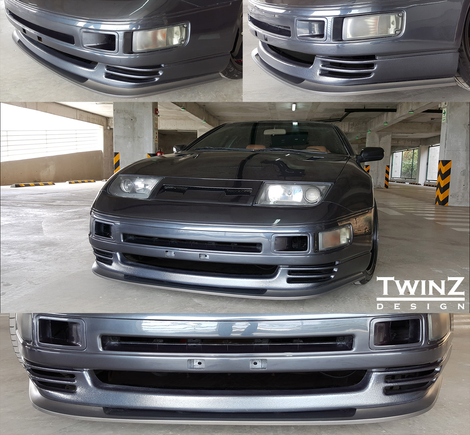 T様 XL 300ZX - Front Lip Type 1 (for 90-98 OEM TT bumper) | Twinz